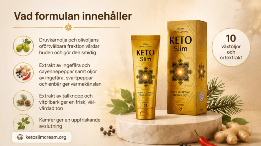 KetoSlim Cream — Öle und Pflanzenextrakte der Formel