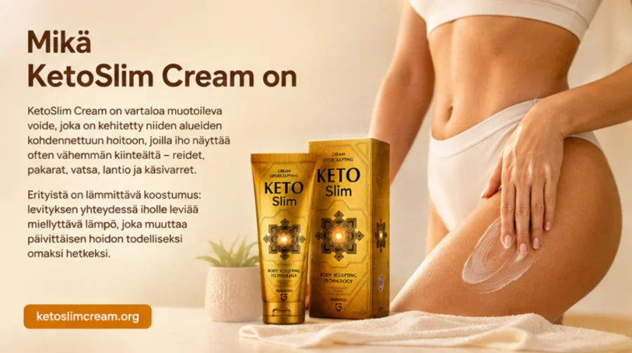 KetoSlim Cream — modellierende Körpercreme, Tube und Verpackung