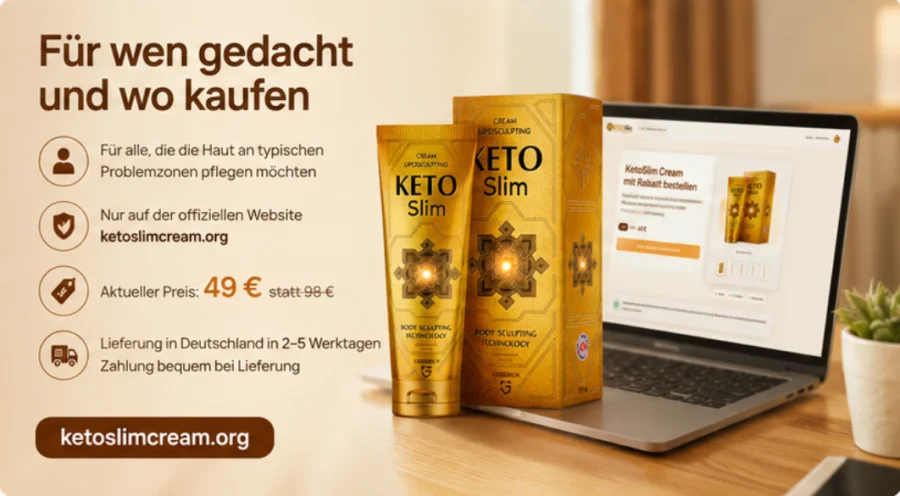 KetoSlim Cream — Pflege für Oberschenkel, Po und Arme